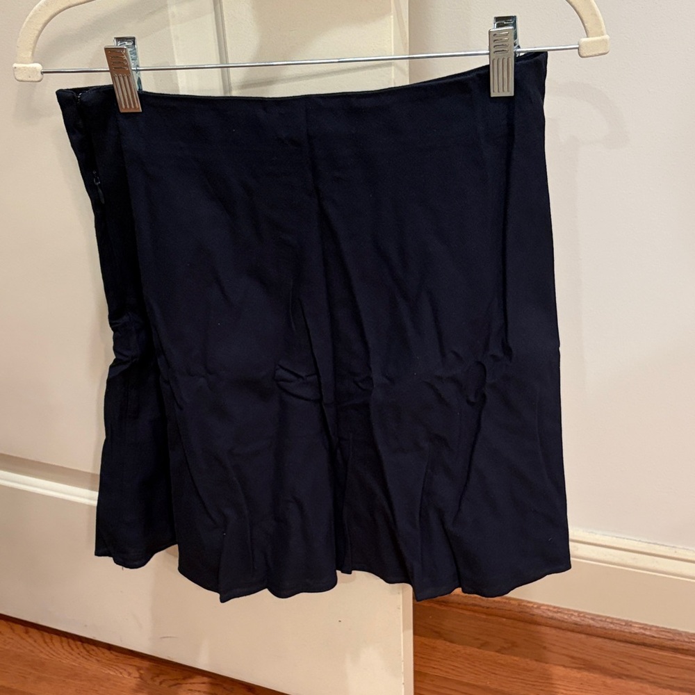 Banana Republic Preppy Navy Linen-Blend Mini Slip Skirt/NWT/6 - Picture 14 of 14